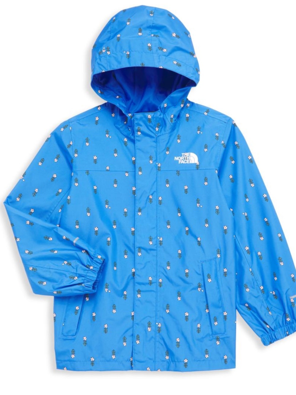 The North Face Antora Floral Rain Jacket In Blue Floral, 2T